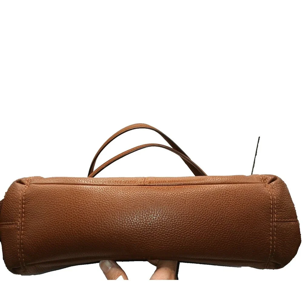 Coach Lexy F28997 Chocolate Brown Pebbled Leather Shoulder Bag No Bag Charm